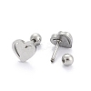 Tarnish Resistant 201 Stainless Steel Barbell Cartilage Earrings LS-EJEW-R147-38-3
