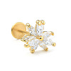 Stainless Steel Micro Pave Clear Cubic Zirconia Cartilage Earrings for Women Men WG39C06-03-1