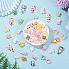 50Pcs 5 Styles Resin Cartoon Animal Cabochons CRES-YW0002-43-5