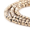 PVD Vacuum Plating Non-magnetic Synthetic Hematite Beads Strands LS-G-F682-03-AB-3
