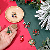 6Pcs 6 Styles Christmas Theme Enamel Pins JEWB-SP0001-09-3