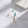 Synthetic Turquoise & Natural Baroque Freshwater Pearl & 925 Sterling Silver Dangle Earrings for Women EJEW-G412-01G-6