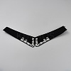 Polyester & Glass Rhinestone Fake Shirt Collar DIY-WH0060-71B-1