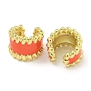 Brass with Enamel Cuff Earrings EJEW-C104-079B-01-2
