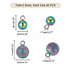 40Pcs 2 Styles PVD Vacuum Plating 304 Stainless Steel Charms STAS-UN0021-81M-5