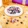 120Pcs 12 Colors Opaque Resin European Beads RESI-TA0004-80-5