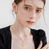 HOBBIESAY 2 Sets 2 Styles Clear Cubic Zirconia Stud Earrings & Butterfly Pendant Necklaces Set SJEW-HY0001-01-4