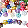 50Pcs UV Plating Plastic Beads SACR-CJ0001-69-3
