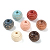 Painted Natural Wood Beads X-WOOD-N006-02A-M-1