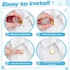 Flat Round Brass Button Covers Settings KK-WH0079-193B-KCG-3