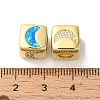 Rack Plating Brass Micro Pave Cubic Zirconia Beads KK-P268-01G-12-2