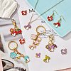 48Pcs 12 Style Autumn Theme Alloy Enamel Charms ENAM-SZ0003-12-4