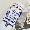 1 Set Handmade Polymer Clay Heishi Beads Stretch Bracelets Set BJEW-SZ0002-67A-04-5