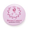 Breast Cancer Awareness Month Tinplate Brooch Pin LS-JEWB-G016-01P-01-1