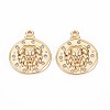 Brass Micro Pave Clear Cubic Zirconia Pendants KK-S356-766A-1