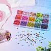 1500Pcs 15 Colors Picasso Baking Paint Glass Seed Beads SEED-TA0001-50-5