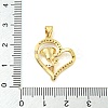 Rack Plating Brass Micro Pave Cubic Zirconia Pendants KK-Z063-03G-3