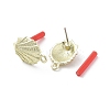 Rack Plating Golden Alloy Stud Earring Findings EJEW-B036-01G-03-2