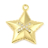 Cross Theme Real 18K Gold Plated Brass Micro Pave Clear Cubic Zirconia Pendants LS-KK-L219-06G-05-1
