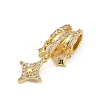 Brass Micro Pave Cubic Zirconia Pendants KK-C093-23G-2