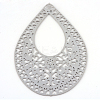 Tarnish Resistant 304 Stainless Steel Big Filigree Pendants STAS-S044-033-3