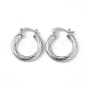 Brass Grooved Ring Hoop Earrings for Women EJEW-L234-087P-1
