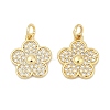Brass Micro Pave Cubic Zirconia Pendants KK-C093-24G-1