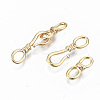 Brass Hook and S-Hook Clasps X-KK-S356-113G-NF-2
