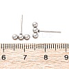 Tarnish Resistant 201 Stainless Steel Beaded Horizontal Bar Stud Earrings with 316 Stainless Steel Pin for Women LS-X-STAS-K238-01P-4