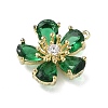 Brass Micro Pave Cubic Zirconia Pendants KK-S514-02F-G-2