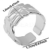 Non-Tarnish Minimalist 304 Stainless Steel Cuff Rings EG1684-1-1