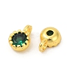 Brass Pave Cubic Zirconia Pendants KK-H204-03G-06-2
