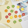 40Pcs 4 Colors Light Gold Alloy Enamel Pendants ENAM-DC0001-16-5