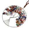 Brass & Chakra Natural Gemstone Chips Pendant Decorations HJEW-Z007-03P-3