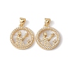 Rack Plating Brass Shell Pendants KK-D087-25G-06-2