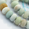 Natural Frosted Flower Amazonite Beads Strands G-O015-8x5mm-01-4