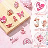12Pcs 12 Styles Awareness Ribbon Enamel Pins JEWB-CJ0001-51-3
