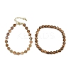 Natural & Synthetic Mixed GemstoneBeaded Bracelets Set for Women BJEW-G752-02G-6