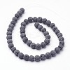 Unwaxed Natural Lava Rock Bead Strands X-G-F309-6mm-2