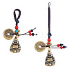 3Pcs Brass Pendant Decorations AJEW-FH0004-89-1