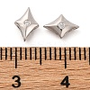 925 Sterling Silver Micro Pave Clear Cubic Zirconia Slide Charms STER-P061-02A-P-3