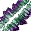 Two Tone Spray Painted Natural Quartz Crystal Points Beads Strands G-Q610-03F-1