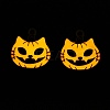 Halloween Theme Rack Plating Luminous Alloy Enamel Pendants ENAM-N056-239G-2