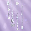 DIY Natural Lepidolite/Purple Mica Stone Beads & Stainless Steel Earring Making Kits DIY-FS0008-13-8