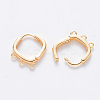 Brass Huggie Hoop Earring Findings KK-T049-14G-NF-2