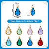 16Pcs 8 Colors Glass Gourd Pendants KK-PH0013-31-4