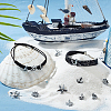 40Pcs 4 Styles Marine Theme Alloy Rhinestone Slide Charms FIND-SC0010-37-4