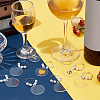 Blank Acrylic Wine Glass Charms AJEW-AB00150-4