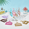 20Pcs 10 Colors 8-Hole Mini Glitter Acrylic Earring Hanger EDIS-PH0001-82-4