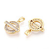 Brass Micro Pave Cubic Zirconia Pendants KK-N272-08G-2